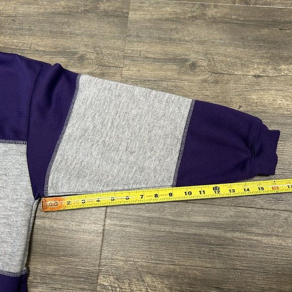 Vintage 90s BACKROAD BLUES Sweatshirt Mock Neck Men Size Large Striped‎ - Picture 5 of 10